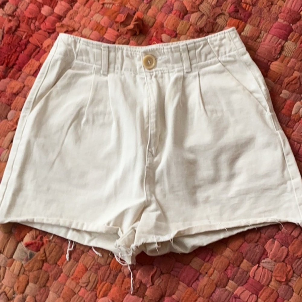 Rudy Jude Cream High Waist Shorts